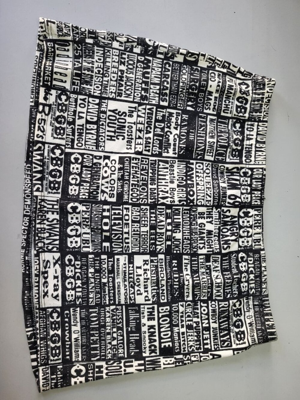 vintage early 2000s CBGB brand micro mini skirt